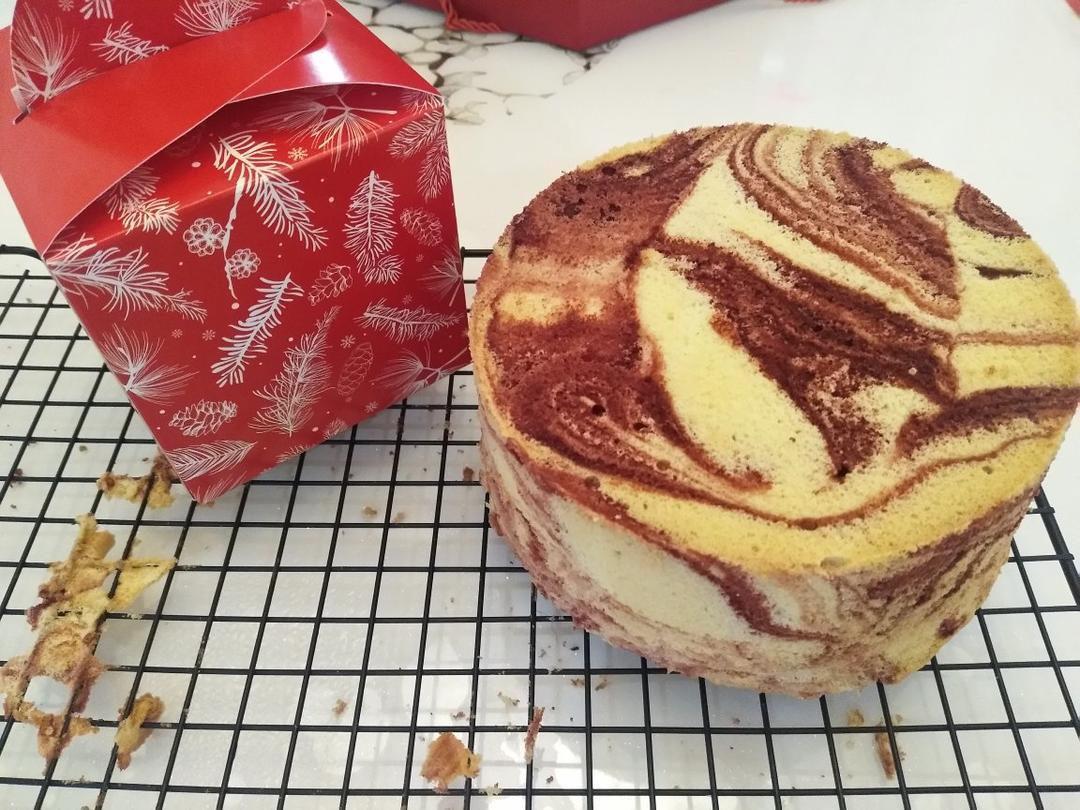红丝绒大理石戚风Marbled Chiffon Cake（后蛋法超细腻）