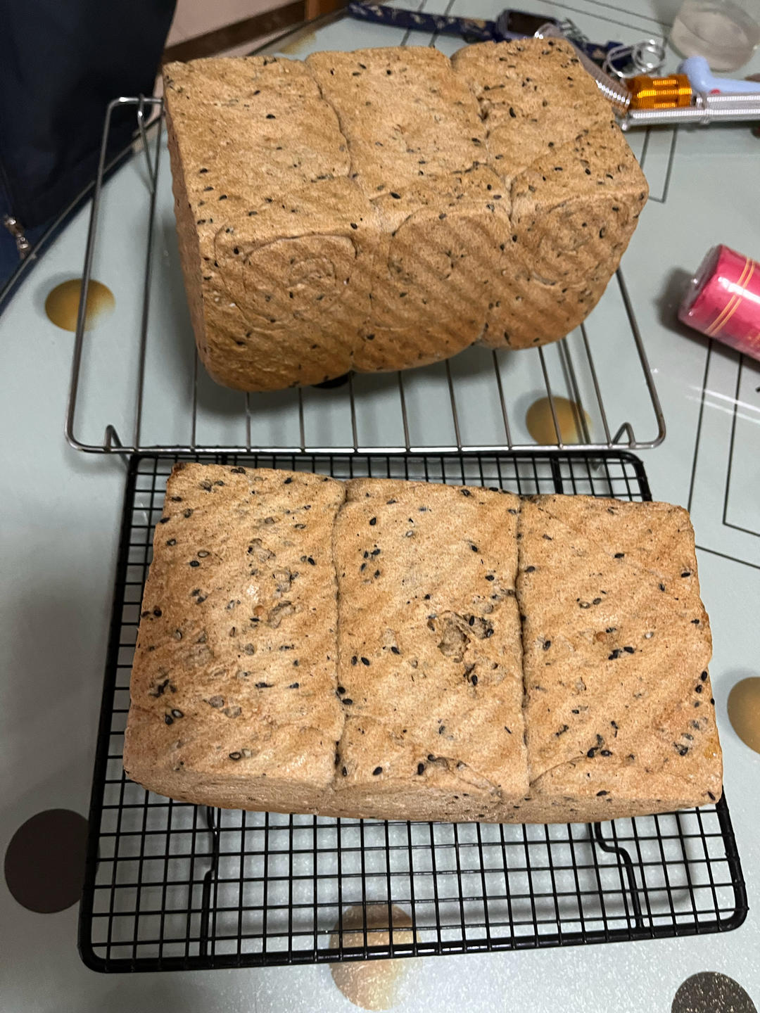 双种芝麻全麦吐司 100%全麦 烫种+波兰种