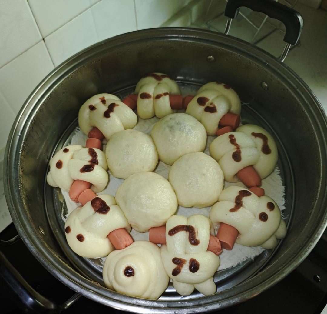 小兔子馒头(一次发酵)