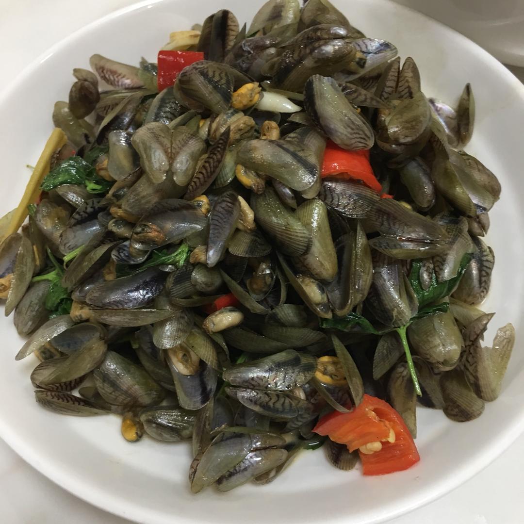 金不换炒薄壳（海瓜子）