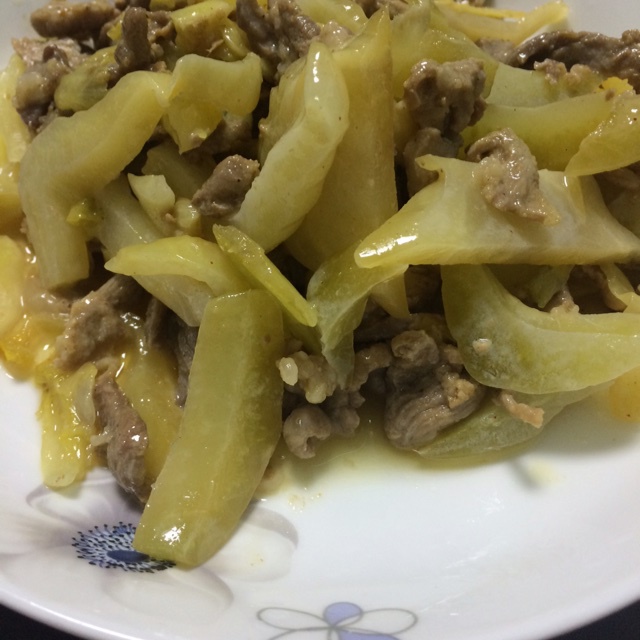 潮州咸菜炒肉片