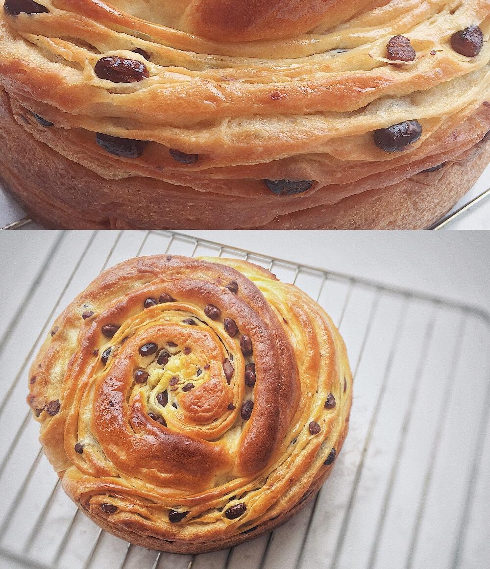 xxxl有点甜做的红豆丹麦手撕面包