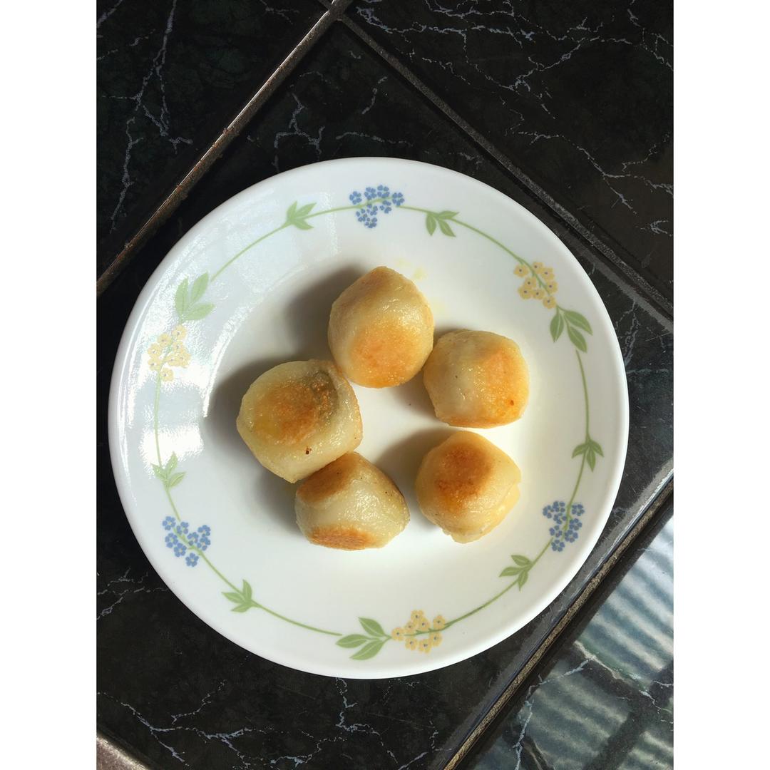 平底锅煎汤圆