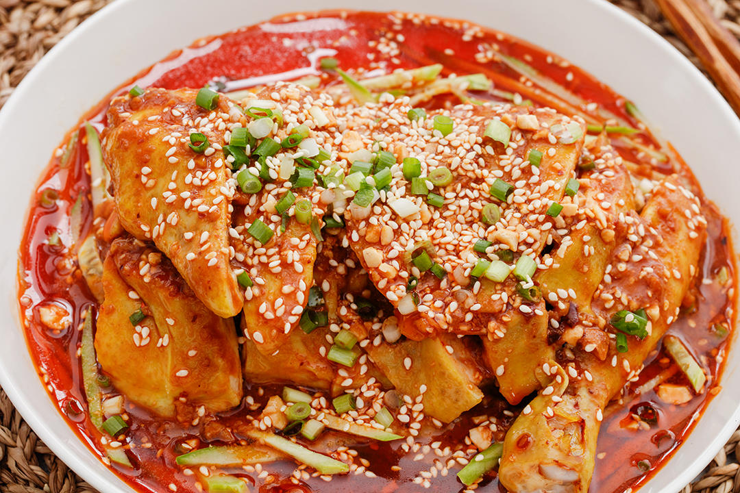 三分钟怪味棒棒鸡【食材包操作说明】的做法