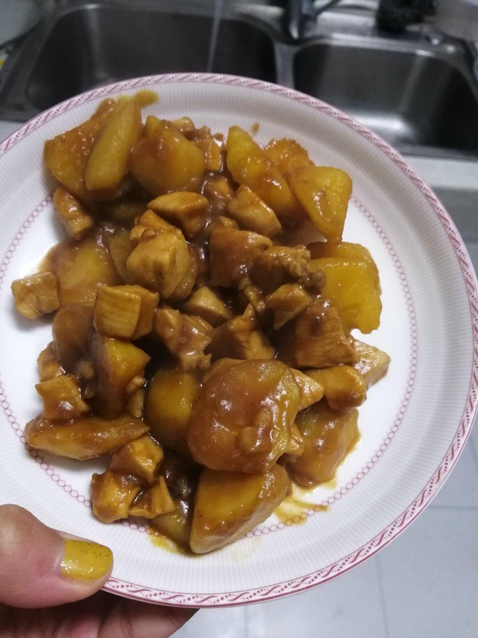 土豆焖鸡腿