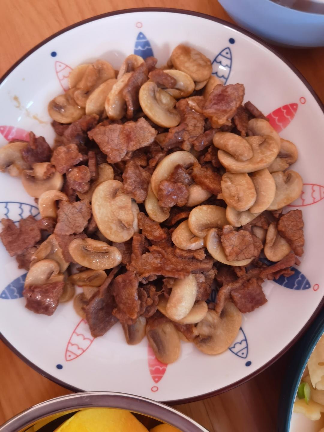 🔥口蘑炒牛肉✅低脂美味无敌嫩