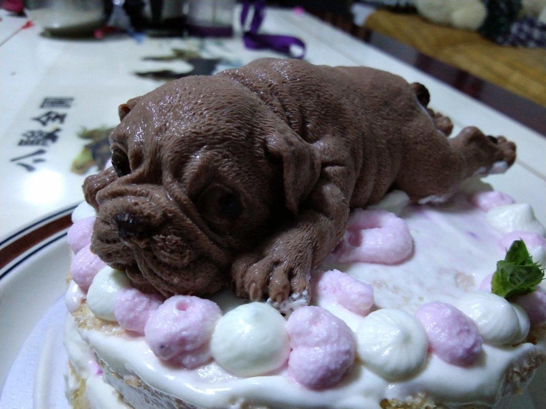 抖音网红沙皮狗～巧克力慕斯蛋糕