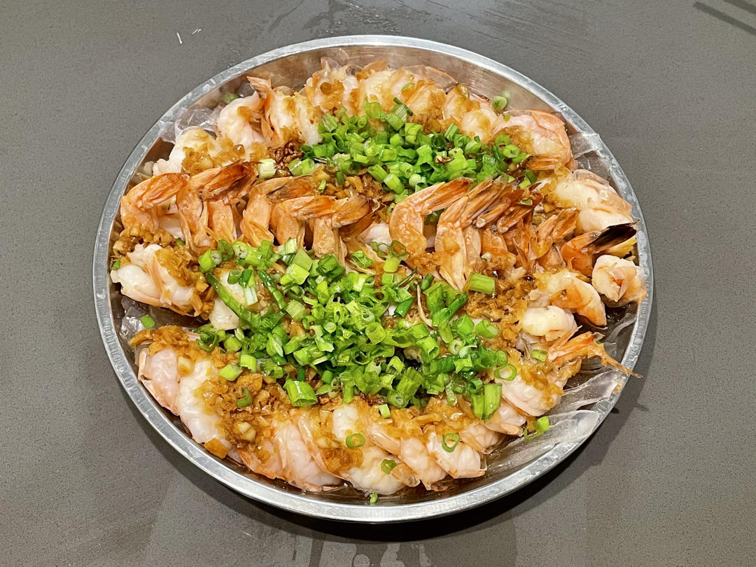 花开富贵虾（蒜蓉粉丝开背虾），超详细图文步骤！