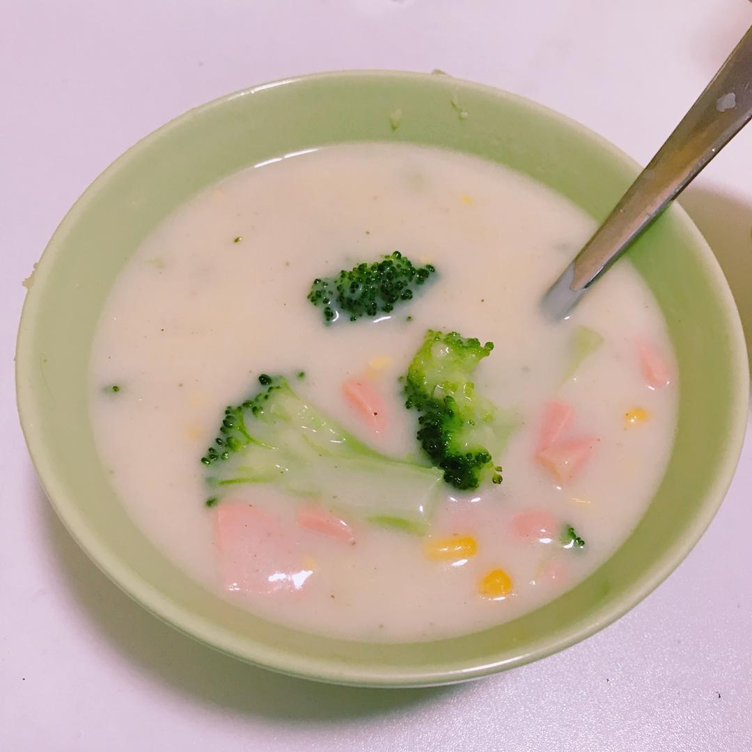 朱三顺做的火腿玉米浓汤