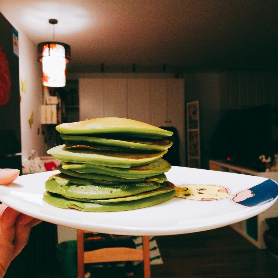 茬早餐8—抹茶松饼（无油）