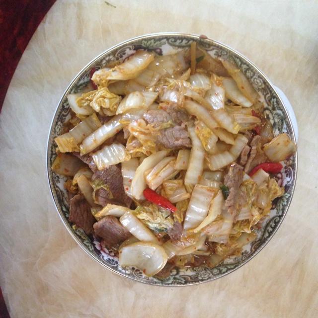 大白菜炒肉片的做法