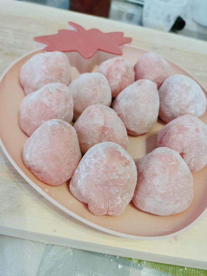 ㊙️无需烤箱‼️一次成功的草莓糯米糍❗️超可爱#北鼎养生壶食谱#