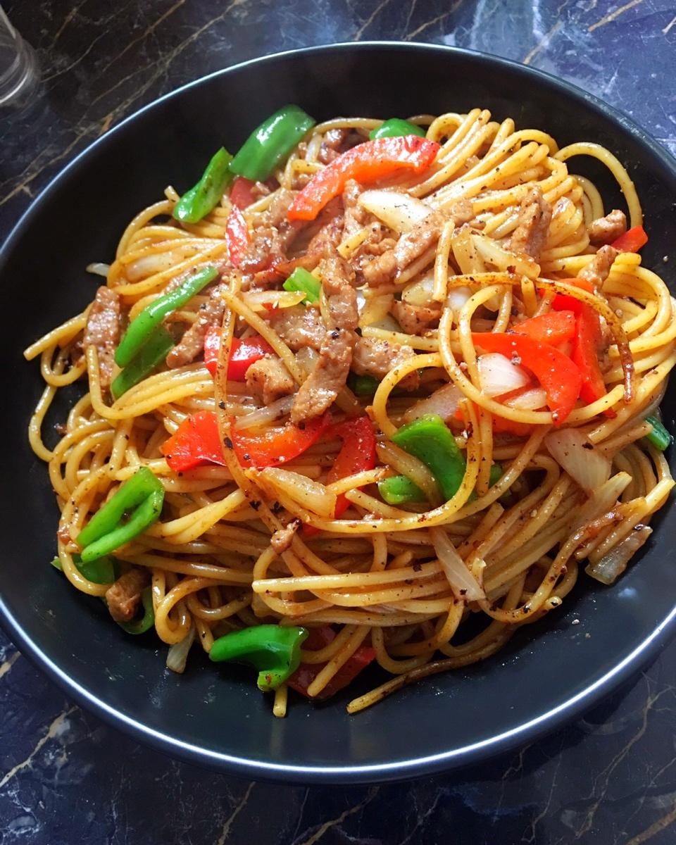 厨娘丽姐做的黑椒牛柳意面