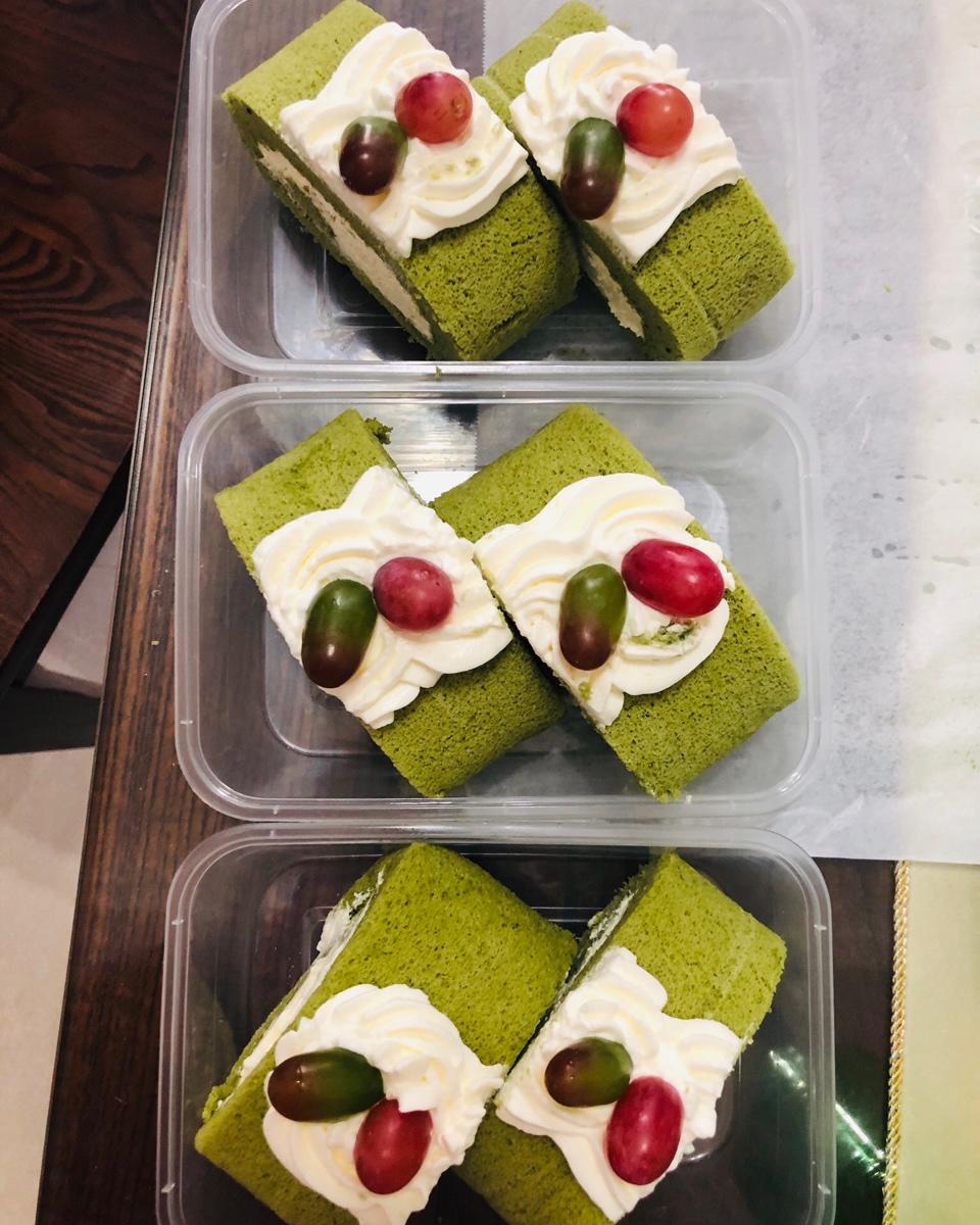 绿斑马戚风蛋糕