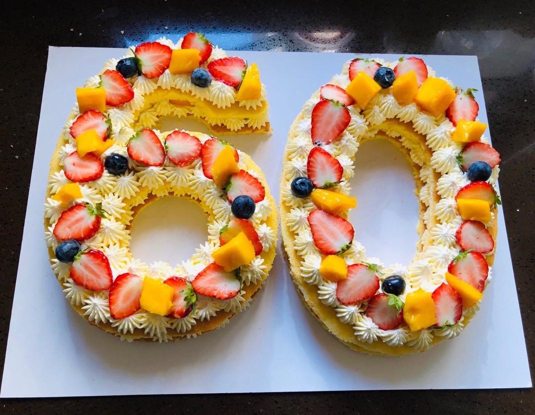 娘鱼一本厨房记事本分享作品2021年01月16日7615第二次做数字蛋糕