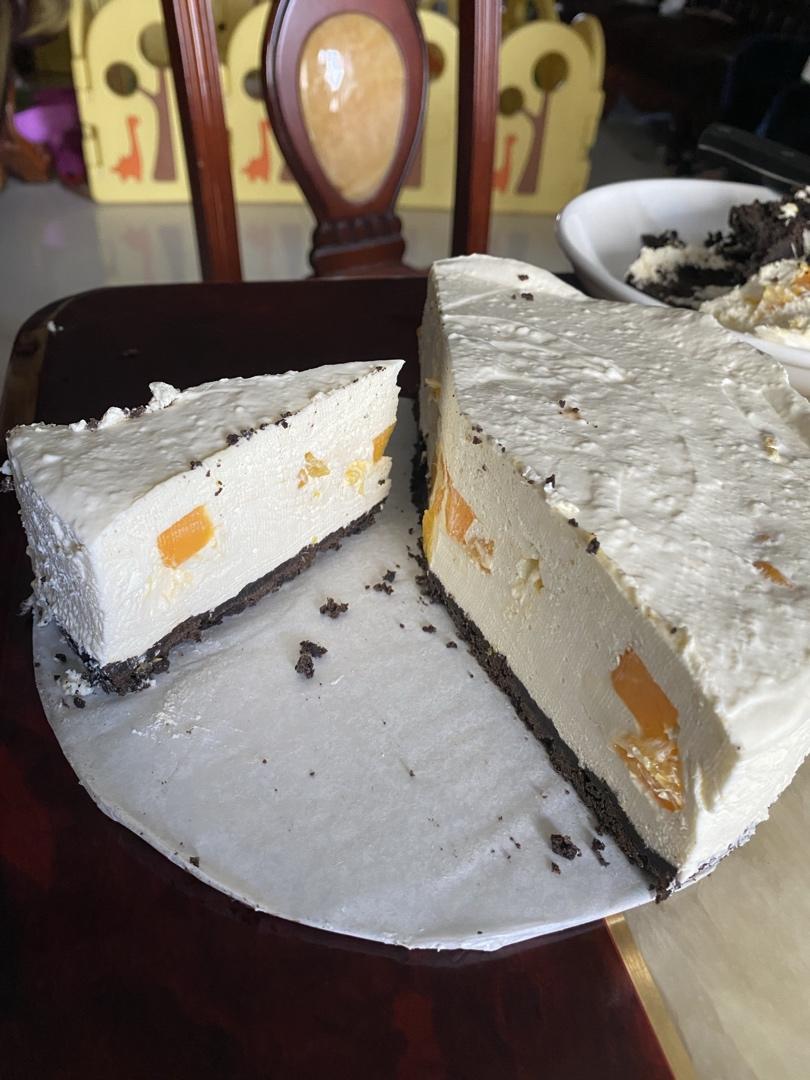 酸奶芒果慕斯蛋糕简易版（普通8寸活底）