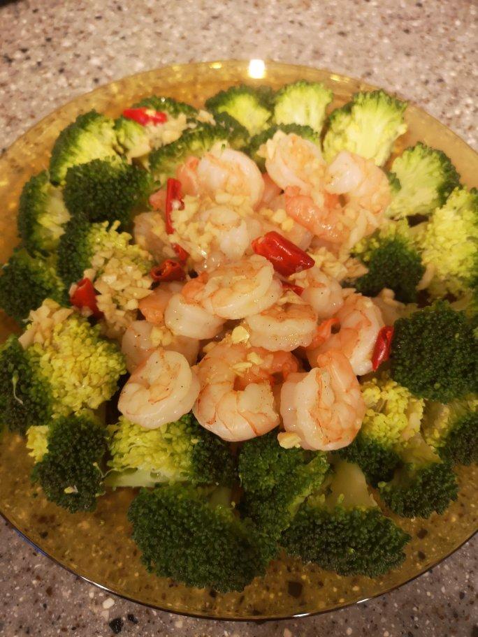 西兰花蒸虾仁