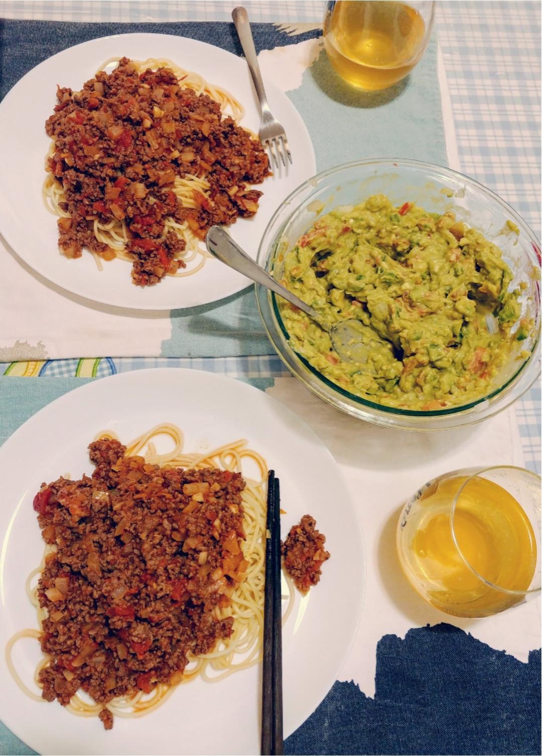 （完胜必胜客的）番茄肉酱意大利面～