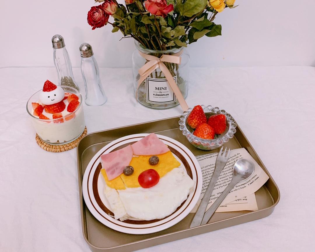 🎄圣诞老人三明治➕雪人酸奶杯⛄的做法