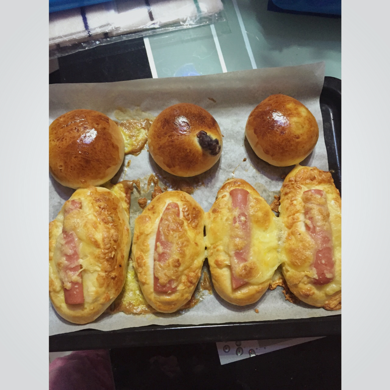 花式豆沙餐包