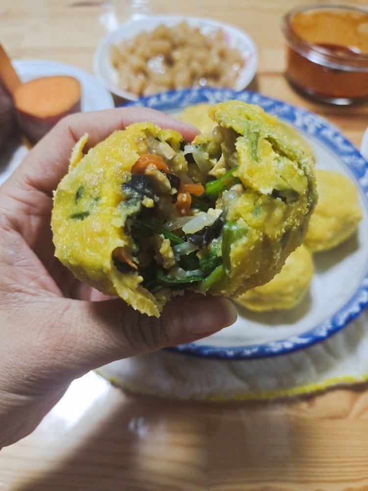 零厨艺也能做到获赞的薄皮大馅菜团子