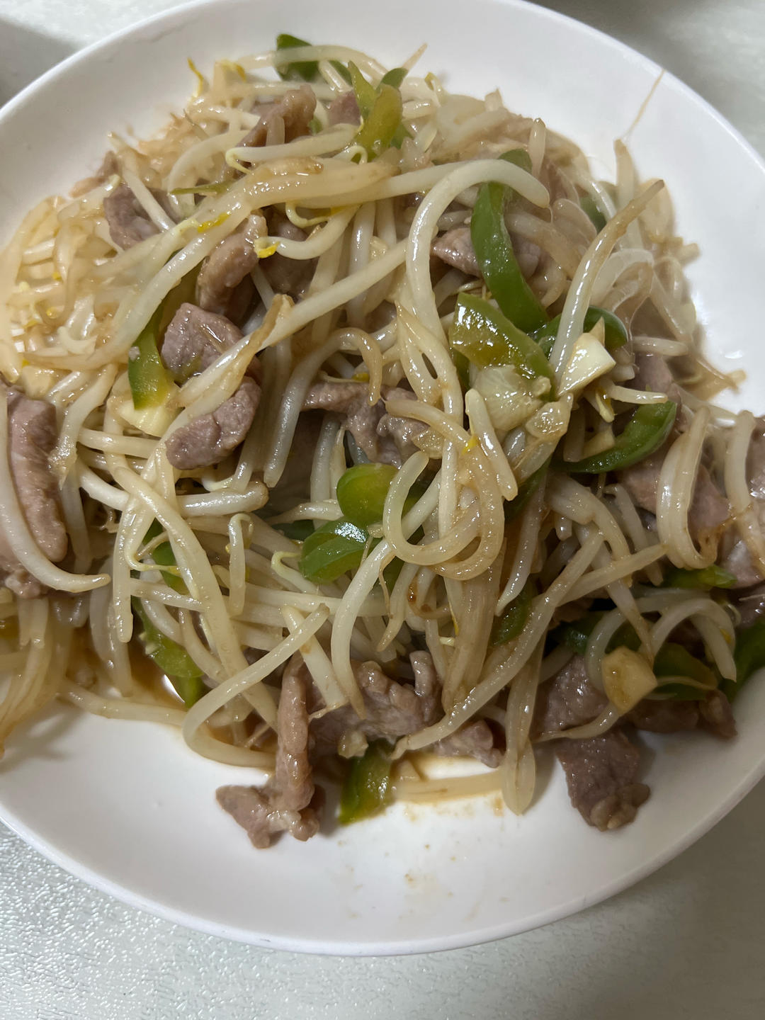 豆芽炒肉