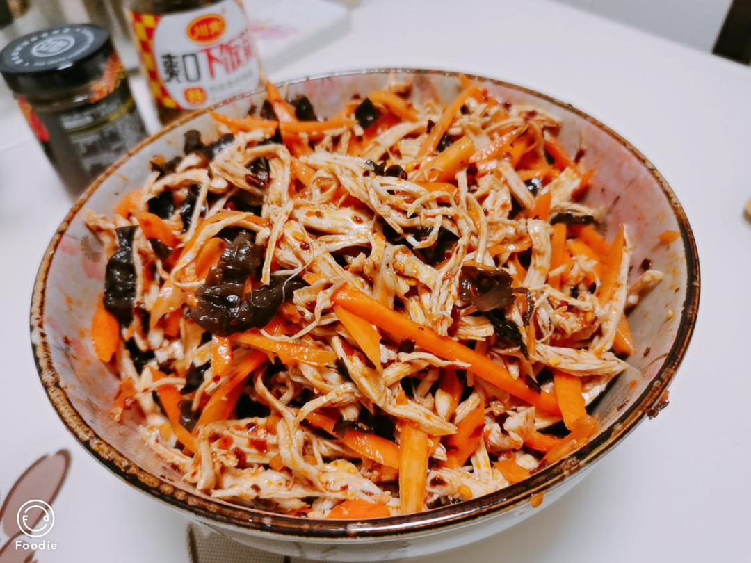 减脂健身｜凉拌手撕鸡丝（香辣&麻油版）