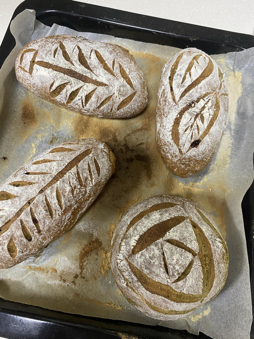 全麦蔓越莓软式欧包（免揉）