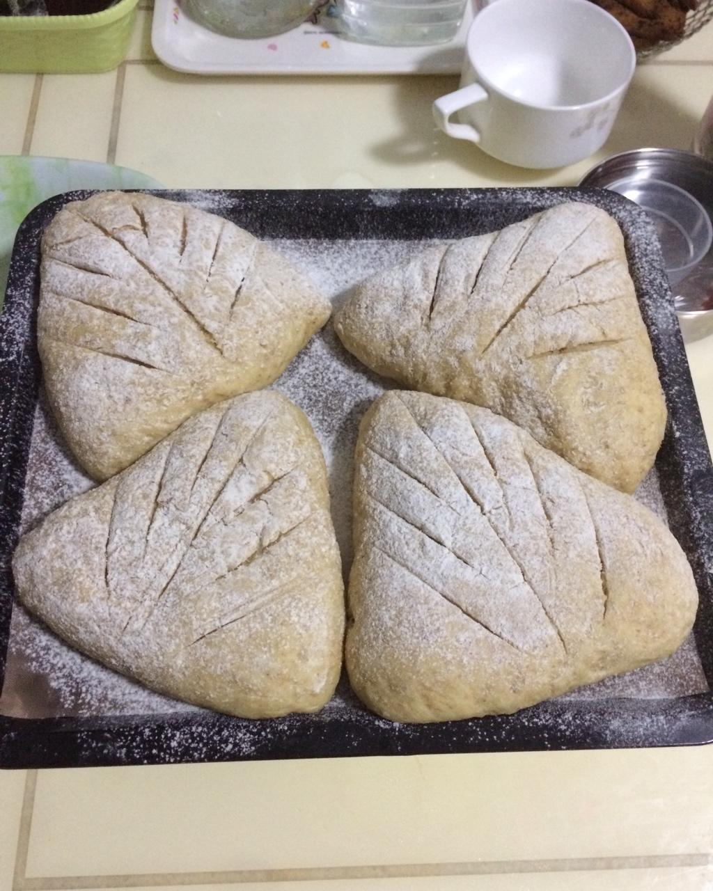 全麦红豆面包