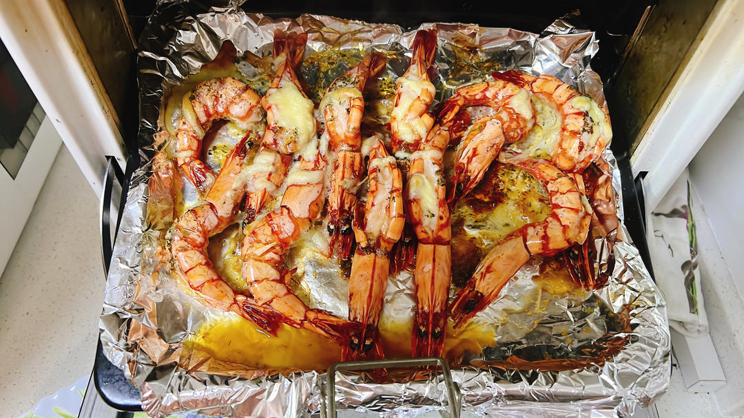 芝士焗大虾🦐巨型黑虎虾|年夜饭|宴客菜