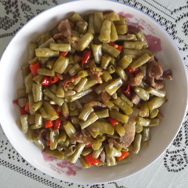 酸豇豆炒肉末