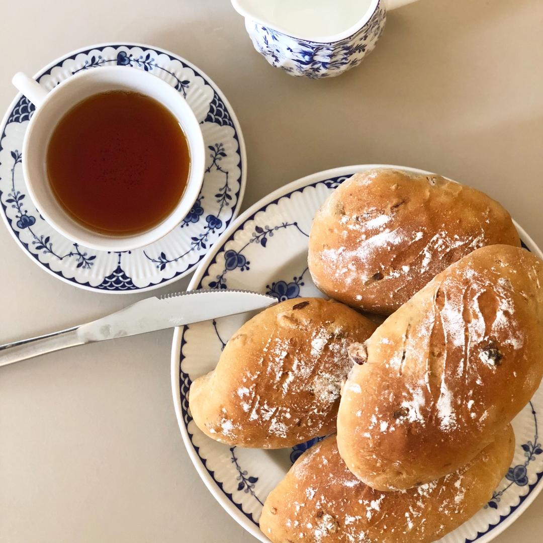 全麦核桃包～软欧包