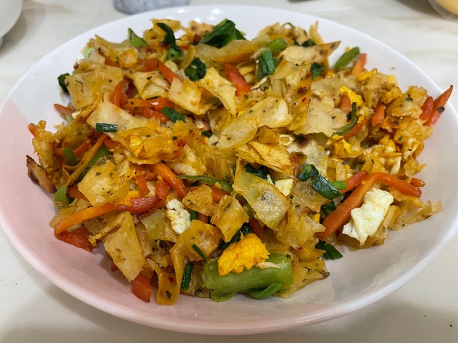 【北方人极爱的炒饼丝的做法步骤图】香橙还是露露_下厨房