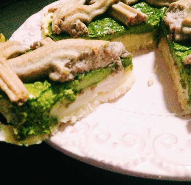 抹茶麻薯红豆蛋白派