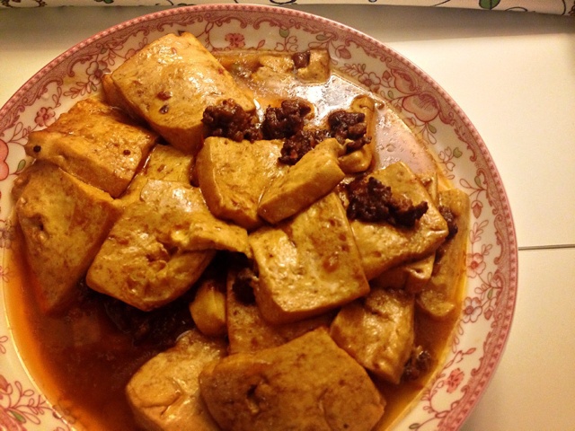 红烧肉末豆腐