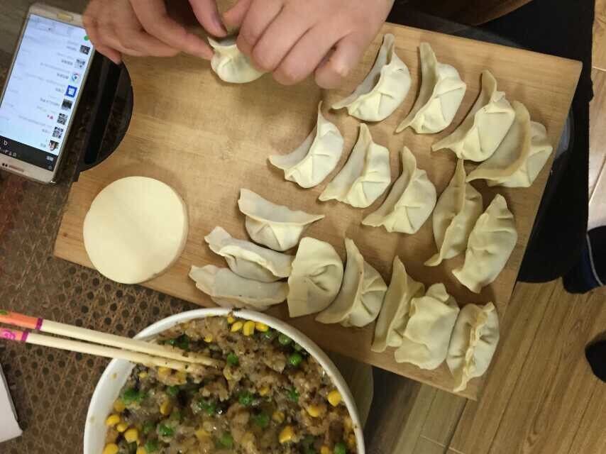 虾仁玉米鸡肉饺子