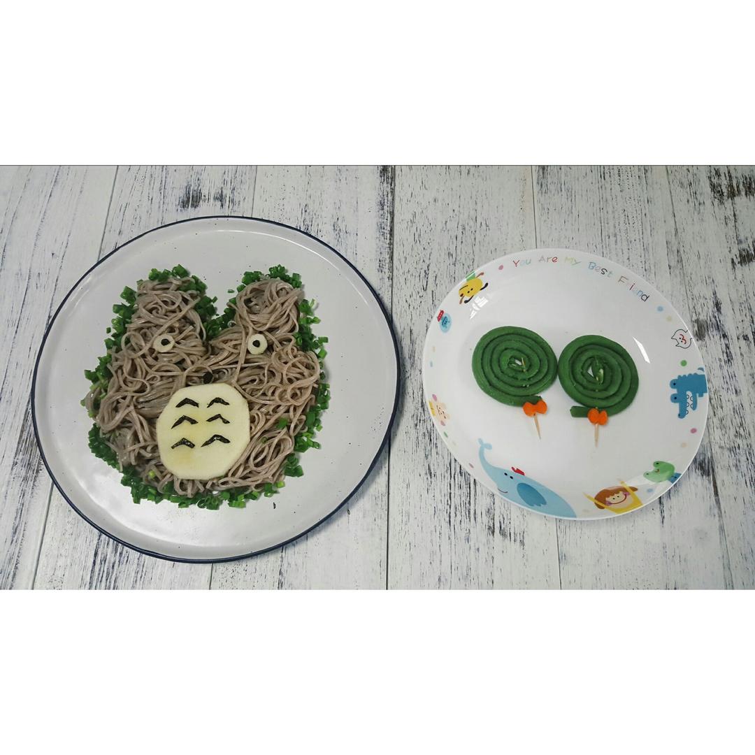 面条的可爱吃法❥龙猫荞麦面