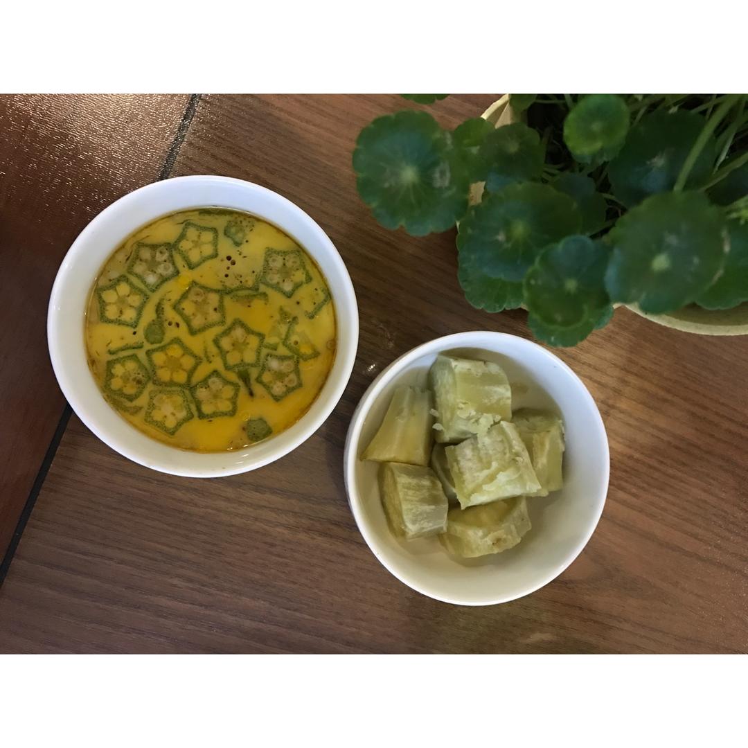 颜值控-做一朵开在碗里的花秋葵蒸水蛋