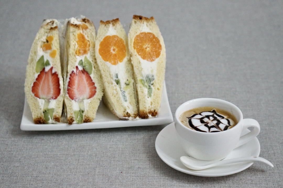 🌸日式花朵水果三明治（花开富贵！留住春天）🌸