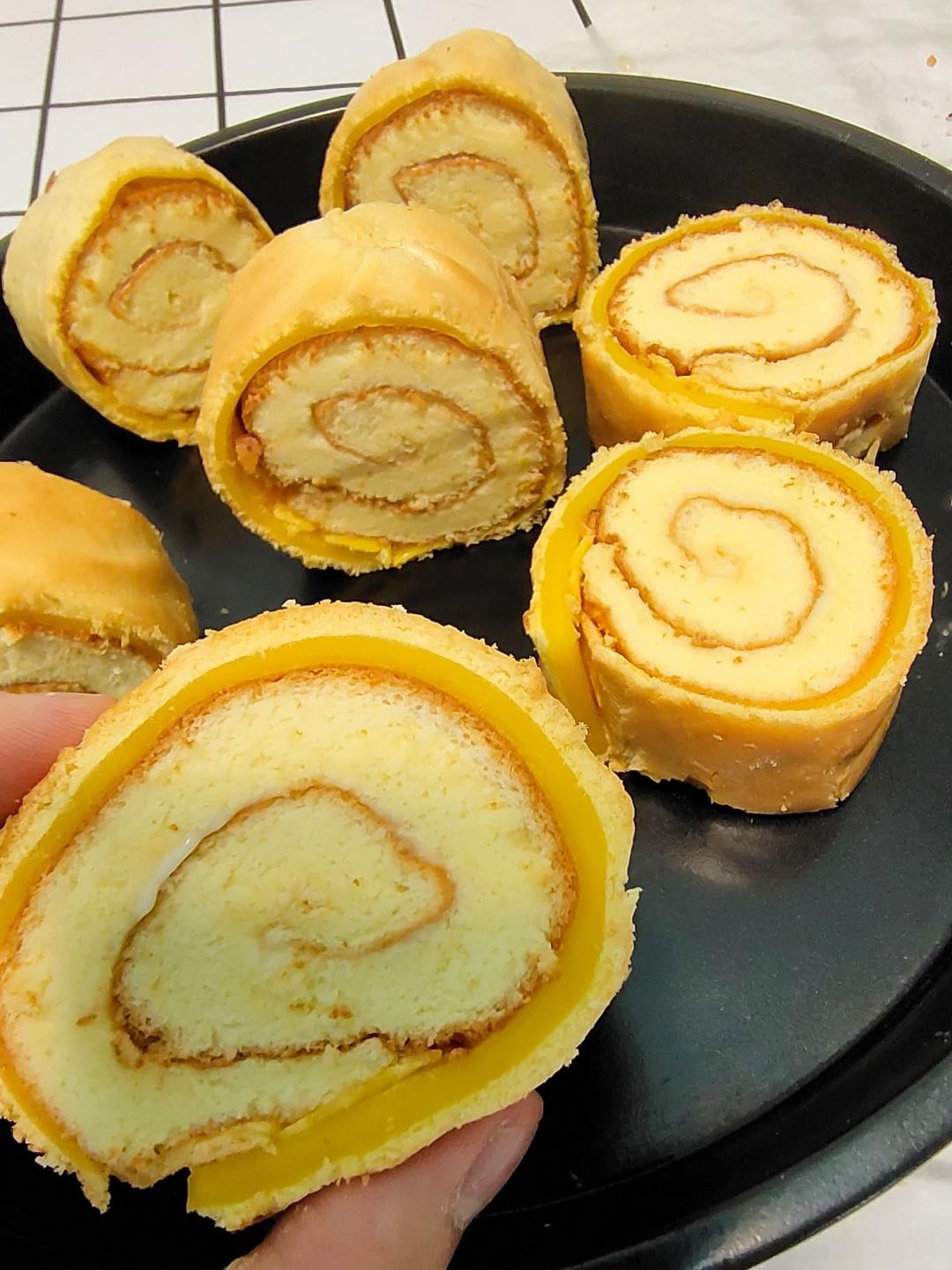 学好虎皮蛋糕卷‼️记住5秒消失法（小视频食谱）