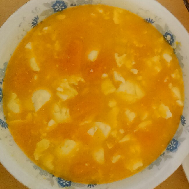 南瓜蛋黄豆腐羹