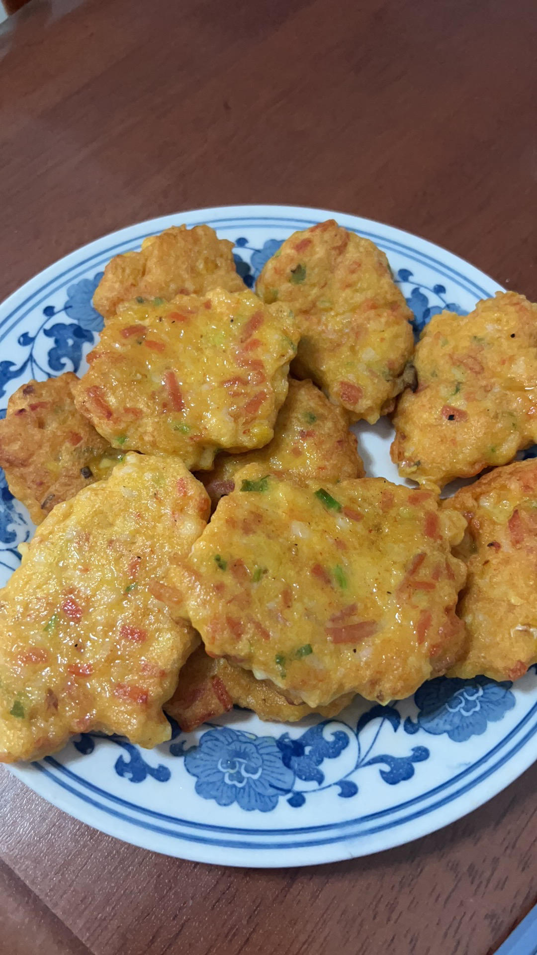 【女儿极力推荐】虾饼颗粒感玉米粒胡萝卜丁早餐搭档满口虾肉健身减脂蛋白质