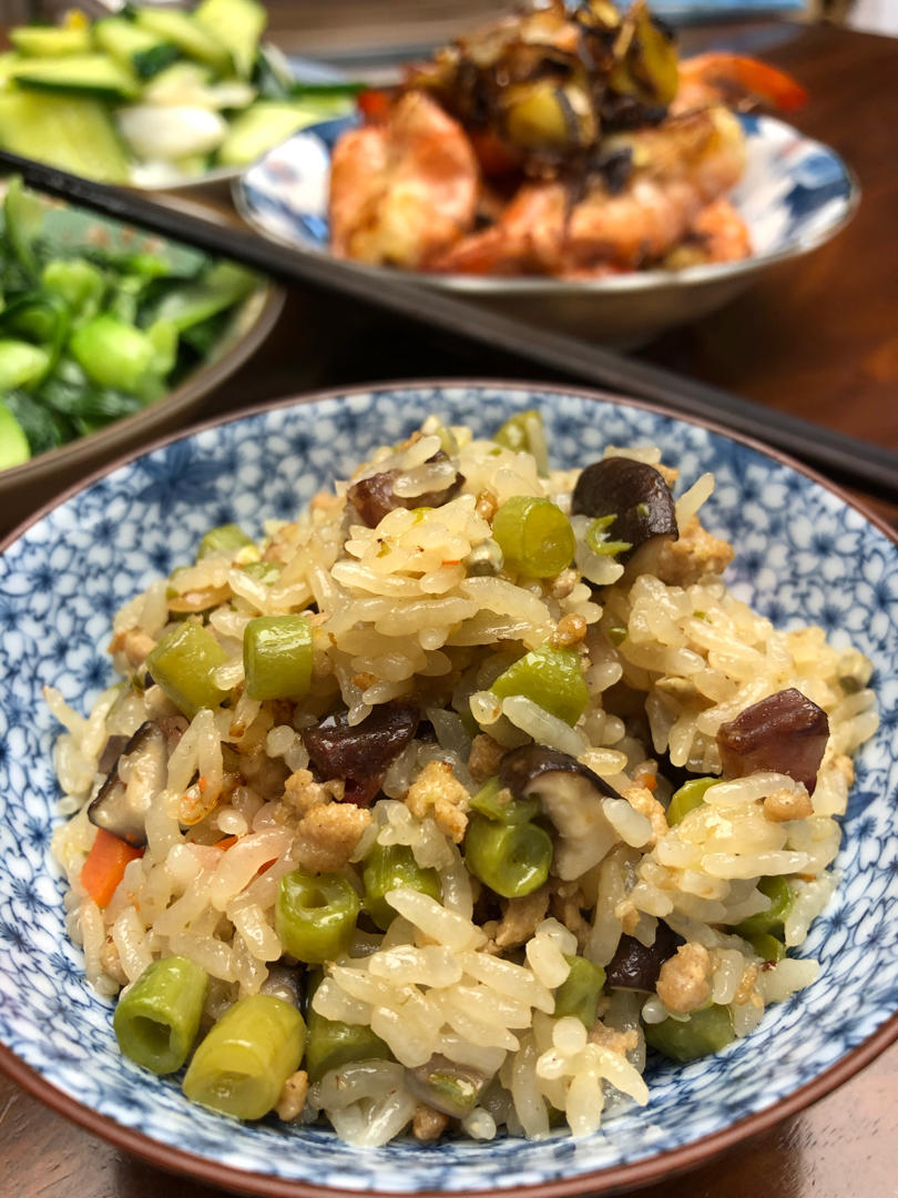 豆角香菇土豆焖饭