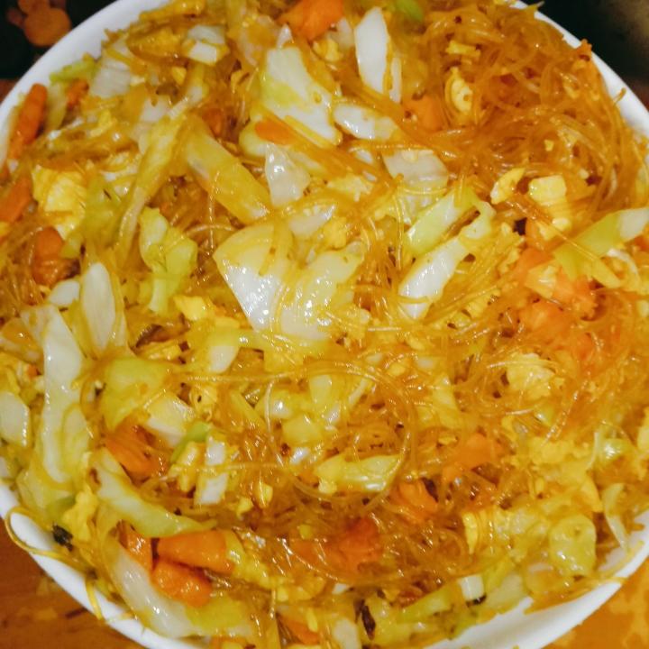 百吃不腻❗连吃三天都不够的包菜炒粉丝❗❗|||