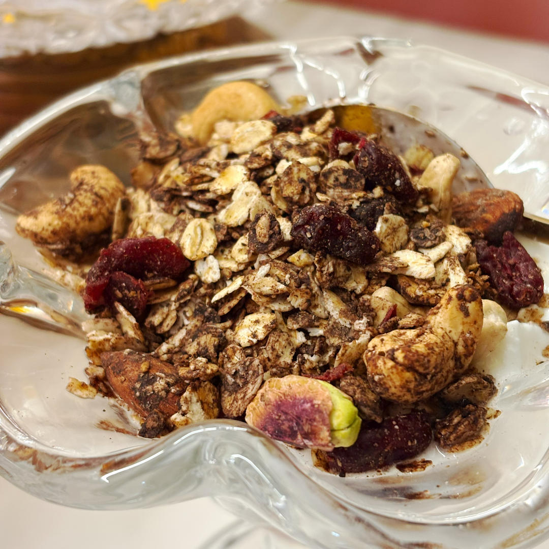 自制可可味燕麦脆|低卡小零食