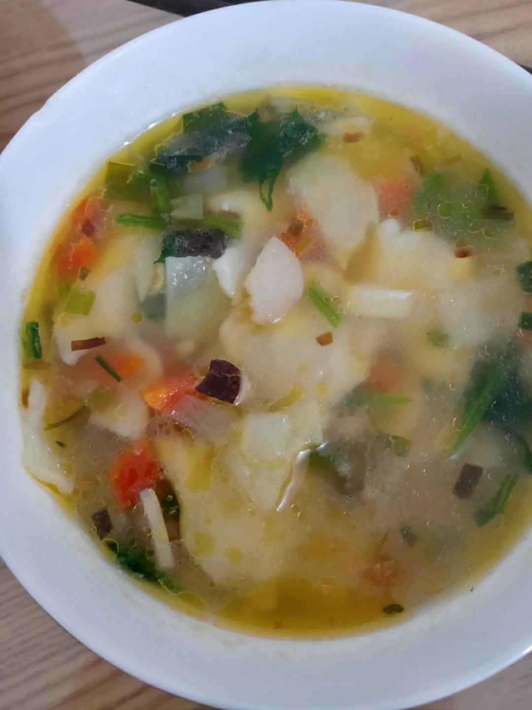 宽面砂锅（方便面的味道）