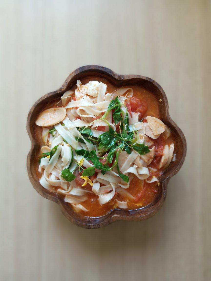 最家常的普通汤面——西红柿鸡蛋龙须面