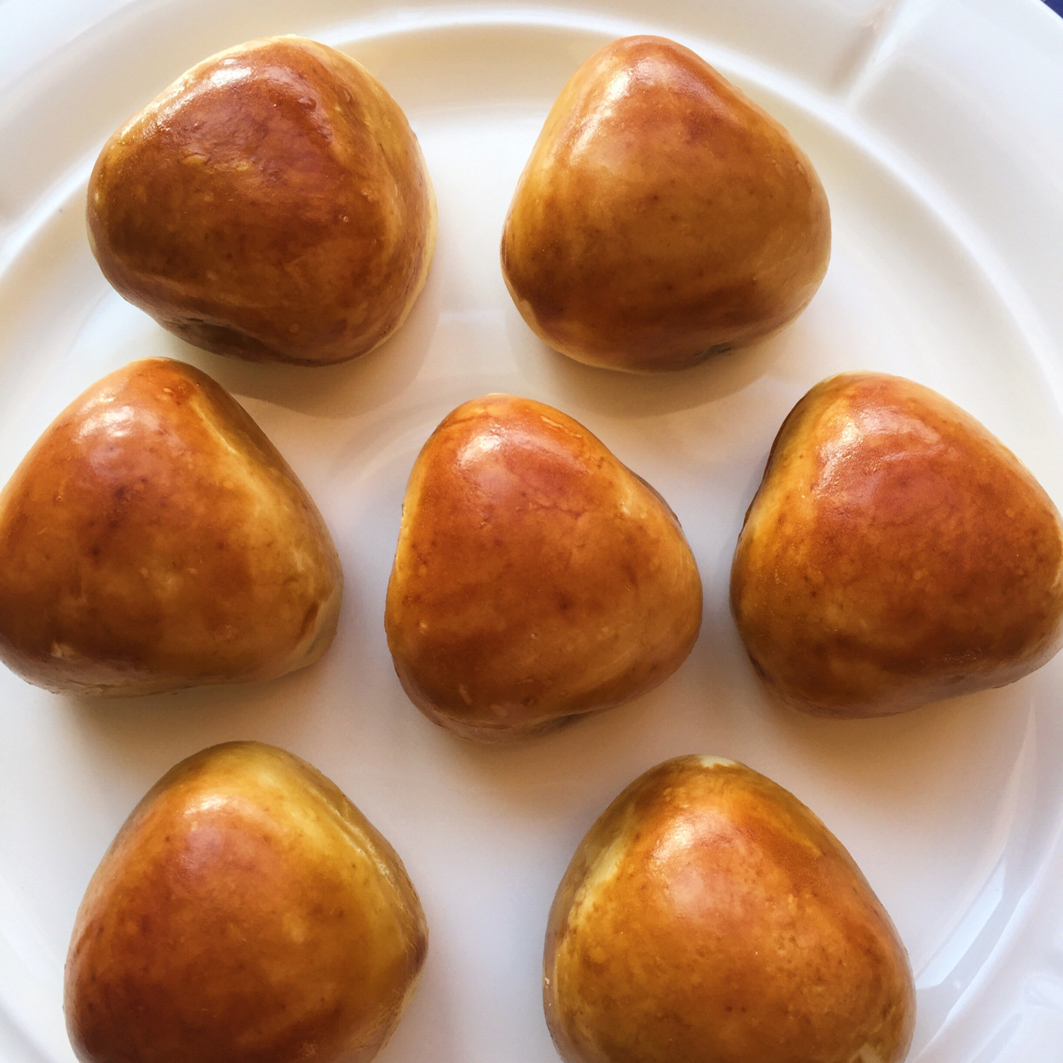 万大毛做的川上文代甜栗馒头属于秋天的日式和菓子