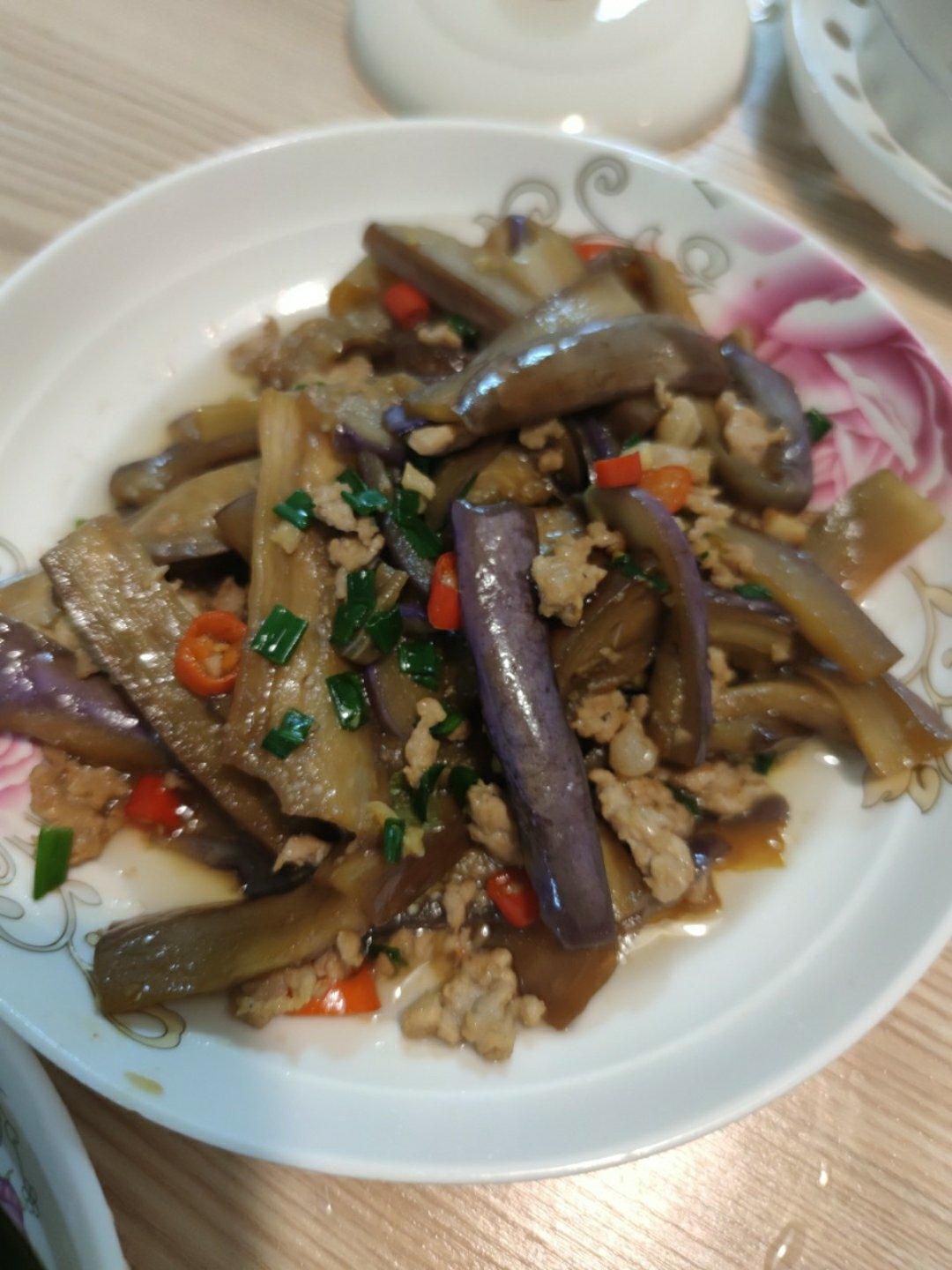 红烧肉沫茄子