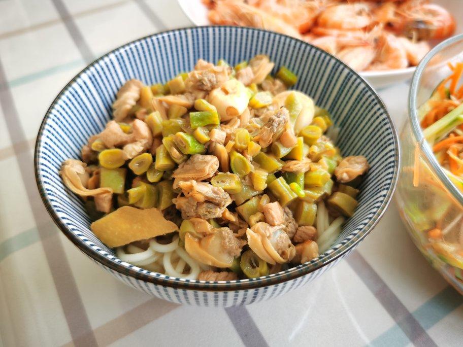 青岛芸豆蛤蜊打卤面